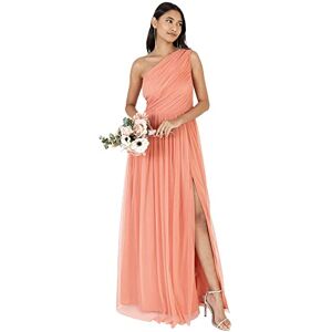 Anaya with Love Damen Womens Ladies Maxi One Cold Shoulder Dress with Slit Split Sleeveless Prom Wedding Guest Bridesmaid Ball Evening Gown Kleid, Coral Pink, Anaya with Love Damen Womens Ladies Maxi One Cold Shoulder Dress with Slit Split Sleeveless Prom Wedding Guest Bridesmaid Ball Evening Gown Kleid, Coral Pink,