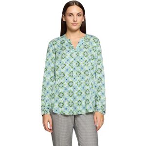 Cartoon Damen Blusenshirt mit Muster 40, Green/Blue Cartoon Damen Blusenshirt mit Muster 40, Green/Blue