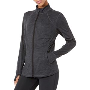 Amazon Essentials Damen Jacke aus Angerautem Tech-Stretch mit Langem Reißverschluss Auslauffarben, Schwarz Space-dye, XS Amazon Essentials Damen Jacke aus Angerautem Tech-Stretch mit Langem Reißverschluss Auslauffarben, Schwarz Space-dye, XS