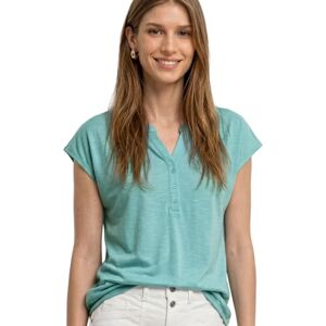Street One Damen Dropped Shoulder Shirt mit Split Neck Street One Damen Dropped Shoulder Shirt mit Split Neck