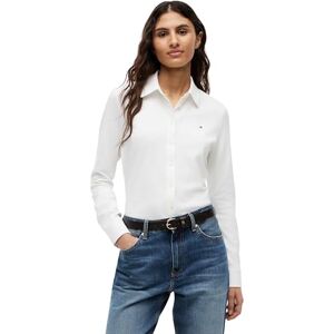 Tommy Hilfiger Damen Hemd 1985 Slim mit Spitzkragen, Weiß (Ecru), L Tommy Hilfiger Damen Hemd 1985 Slim mit Spitzkragen, Weiß (Ecru), L
