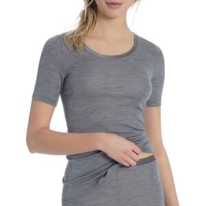 CALIDA True Confidence T-Shirt Damen, aus Wolle-Seide, Feinripp, temperaturausgleichend, geruchshemmend Platin melé_ 40-42 CALIDA True Confidence T-Shirt Damen, aus Wolle-Seide, Feinripp, temperaturausgleichend, geruchshemmend Platin melé_ 40-42