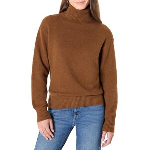 Amazon Essentials Damen Relaxed-Fit Pullover mit Rollkragen aus Baumwollmischung, Karamell Heide, L Amazon Essentials Damen Relaxed-Fit Pullover mit Rollkragen aus Baumwollmischung, Karamell Heide, L