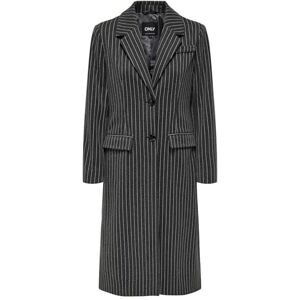 ONLY Damen ONLVERONICA Pinstripe Coat Life OTW Mantel, Grau, XS ONLY Damen ONLVERONICA Pinstripe Coat Life OTW Mantel, Grau, XS