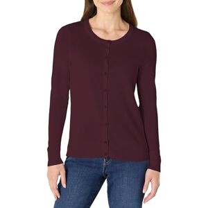 Amazon Essentials Damen Leichte Rundhalsstrickjacke (Erhältlich In Übergröße), Burgunderrot, XL Amazon Essentials Damen Leichte Rundhalsstrickjacke (Erhältlich In Übergröße), Burgunderrot, XL