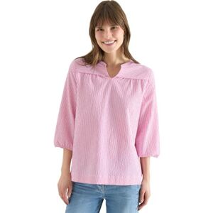 Cecil 3/4-Arm Bluse in Seersucker Qualität Beetroot pink XXL Cecil 3/4-Arm Bluse in Seersucker Qualität Beetroot pink XXL