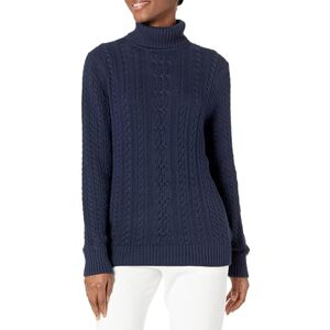 Amazon Essentials Damen Leichter Rollkragenpullover Mit Zopfmuster (Erhältlich In Übergröße), Marineblau, M Amazon Essentials Damen Leichter Rollkragenpullover Mit Zopfmuster (Erhältlich In Übergröße), Marineblau, M