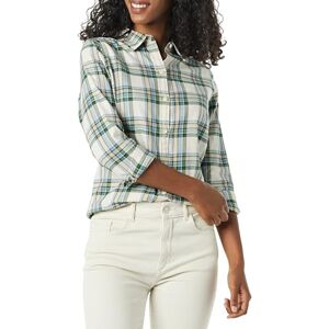 Amazon Essentials Damen Flanellhemd, Klassische Passform, langärmelig, leicht, kariert, Elfenbeingrün, Alpenplaid, Medium Amazon Essentials Damen Flanellhemd, Klassische Passform, langärmelig, leicht, kariert, Elfenbeingrün, Alpenplaid, Medium