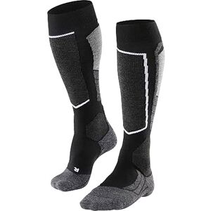 FALKE Damen Skisocken SK2 Intermediate W Kh Wolle Funktionsmaterial warm dick 1 Paar, Schwarz Black-Mix 3010, 41-42 FALKE Damen Skisocken SK2 Intermediate W Kh Wolle Funktionsmaterial warm dick 1 Paar, Schwarz Black-Mix 3010, 41-42