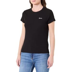 Pepe Jeans Damen W Basic Rib S/S T-Shirt, Schwarz (Schwarz), XS Pepe Jeans Damen W Basic Rib S/S T-Shirt, Schwarz (Schwarz), XS