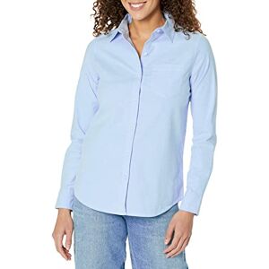 Amazon Essentials Damen Langärmliges Relaxed-Fit-Stretch-Oxford-Hemd mit verdeckter Knopfleiste (in Übergröße erhältlich), Blau, XS Amazon Essentials Damen Langärmliges Relaxed-Fit-Stretch-Oxford-Hemd mit verdeckter Knopfleiste (in Übergröße erhältlich), Blau, XS