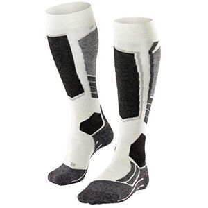 FALKE Damen Skisocken SK2 Intermediate W Kh Wolle Funktionsmaterial warm dick 1 Paar, Weiß Off-White 2040, 41-42 FALKE Damen Skisocken SK2 Intermediate W Kh Wolle Funktionsmaterial warm dick 1 Paar, Weiß Off-White 2040, 41-42