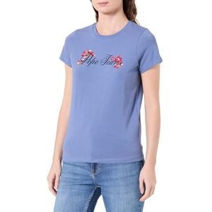Pepe Jeans Damen W Floral I T-Shirt, Blau (Meerblau), XXS Pepe Jeans Damen W Floral I T-Shirt, Blau (Meerblau), XXS