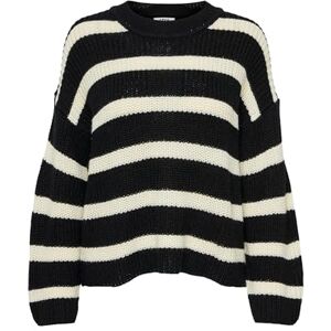JDY Damen justy L/S Stripe Knt Noos Jumper Pullover, Schwarz, S EU JDY Damen justy L/S Stripe Knt Noos Jumper Pullover, Schwarz, S EU