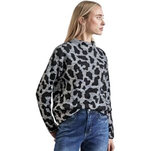 Street One Cosy Sweater_Leo Jacquard, Heather Grey, 40 Street One Cosy Sweater_Leo Jacquard, Heather Grey, 40