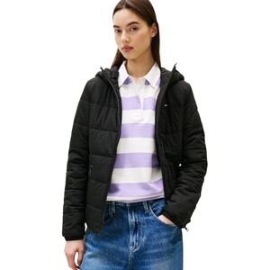 Tommy Jeans Damen Tjw Slim Lw Hooded Padded Jacket Dw0dw20959 Pufferjacke, BLACK (Black), L EU Tommy Jeans Damen Tjw Slim Lw Hooded Padded Jacket Dw0dw20959 Pufferjacke, BLACK (Black), L EU