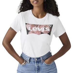 Levi's Damen The Perfect Tee T-Shirt,Housemark Photo Fill White,XL Levi's Damen The Perfect Tee T-Shirt,Housemark Photo Fill White,XL
