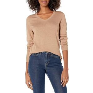 Amazon Essentials Women's V-Neck Sweater Sweater, -camel heather, Medium Amazon Essentials Women's V-Neck Sweater Sweater, -camel heather, Medium