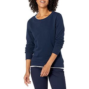 Amazon Essentials Damen-Sweatshirt aus French-Terry-Fleece mit Rundhalsausschnitt (Erhältlich in Übergröße), Marineblau, Größe XL Amazon Essentials Damen-Sweatshirt aus French-Terry-Fleece mit Rundhalsausschnitt (Erhältlich in Übergröße), Marineblau, Größe XL