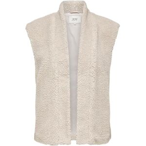 JDY Damen birdy Life Teddy Open Vest OTW Noos, Pumice Stone, XS-S EU JDY Damen birdy Life Teddy Open Vest OTW Noos, Pumice Stone, XS-S EU