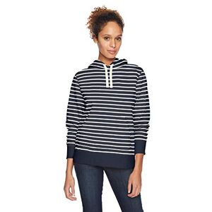 Amazon Essentials Damen Fleece-Kapuzenpullover in normaler Passform (in Übergröße erhältlich), Marineblau Streifen, XL Amazon Essentials Damen Fleece-Kapuzenpullover in normaler Passform (in Übergröße erhältlich), Marineblau Streifen, XL