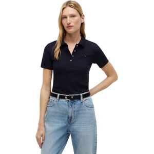Tommy Hilfiger Damen Poloshirt Kurzarm 1985 Polo Slim Fit, Blau (Desert Sky), M Tommy Hilfiger Damen Poloshirt Kurzarm 1985 Polo Slim Fit, Blau (Desert Sky), M