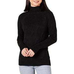 Amazon Essentials Damen Soft Touch Trichterkragen Zopfpullover Schwarz, XS Amazon Essentials Damen Soft Touch Trichterkragen Zopfpullover Schwarz, XS