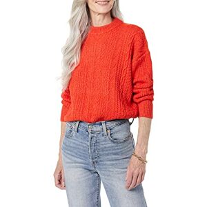 Amazon Essentials Damen Moderner Soft-Touch-Pullover Mit Rundhalsausschnitt (Erhältlich In Übergröße), Mohnrot, XS Amazon Essentials Damen Moderner Soft-Touch-Pullover Mit Rundhalsausschnitt (Erhältlich In Übergröße), Mohnrot, XS