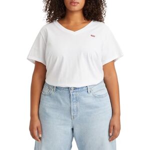Levi's Damen Plus Size V-Neck Tee T-Shirt, Bright White, 2XL Levi's Damen Plus Size V-Neck Tee T-Shirt, Bright White, 2XL