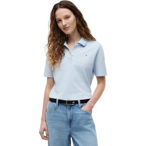 Tommy Hilfiger Damen Poloshirt Kurzarm 1985 Pique Regular Fit, Blau (Breezy Blue), L Tommy Hilfiger Damen Poloshirt Kurzarm 1985 Pique Regular Fit, Blau (Breezy Blue), L