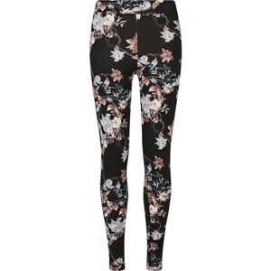 Urban Classics Damen Ladies Soft AOP Leggings, blacksoftflower, S Urban Classics Damen Ladies Soft AOP Leggings, blacksoftflower, S