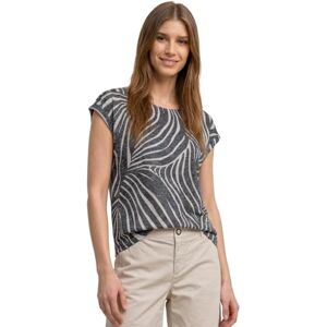 Street One Damen Dropped Shoulder Shirt im Ausbrenner-Look Street One Damen Dropped Shoulder Shirt im Ausbrenner-Look