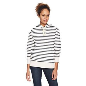 Amazon Essentials Damen Fleece-Kapuzenpullover in normaler Passform (in Übergröße erhältlich), Weiß Streifen, XL Amazon Essentials Damen Fleece-Kapuzenpullover in normaler Passform (in Übergröße erhältlich), Weiß Streifen, XL