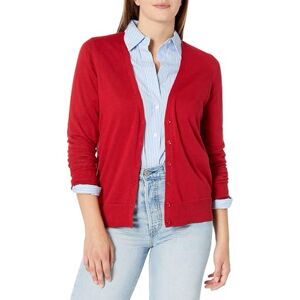 Amazon Essentials Damen Leichter Cardigan-Pulli, Rot, M Amazon Essentials Damen Leichter Cardigan-Pulli, Rot, M