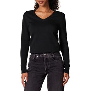 Amazon Essentials Damen Pullover aus 100 % Baumwolle, langärmelig, V-Ausschnitt, Schwarz, Größe XL Amazon Essentials Damen Pullover aus 100 % Baumwolle, langärmelig, V-Ausschnitt, Schwarz, Größe XL