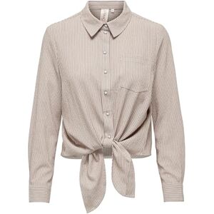 ONLY Damen Onllecey Ls Knot Shirt Noos WVN, Toasted Coconut, XS ONLY Damen Onllecey Ls Knot Shirt Noos WVN, Toasted Coconut, XS