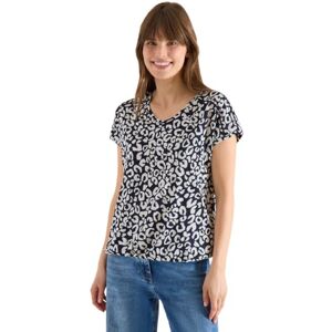 Cecil Damen Shirt mit Spitzendetail und Leo-Print Cecil Damen Shirt mit Spitzendetail und Leo-Print
