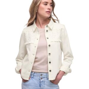 Street One Damen Jeansjacke mit Knopfleiste und Stickerei Street One Damen Jeansjacke mit Knopfleiste und Stickerei