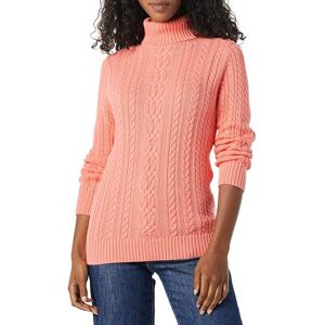 Amazon Essentials Damen Leichter Rollkragenpullover Mit Zopfmuster (Erhältlich In Übergröße), Korallenrosa, S Amazon Essentials Damen Leichter Rollkragenpullover Mit Zopfmuster (Erhältlich In Übergröße), Korallenrosa, S