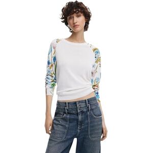 Desigual Damen 25SWJF31 Sweatshirt, White, XL Desigual Damen 25SWJF31 Sweatshirt, White, XL