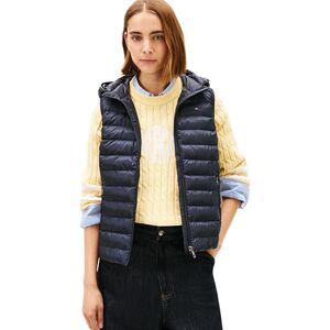Tommy Hilfiger Damen Weste Padded Global Stripe Vest mit Kapuze, Blau (Desert Sky), L Tommy Hilfiger Damen Weste Padded Global Stripe Vest mit Kapuze, Blau (Desert Sky), L
