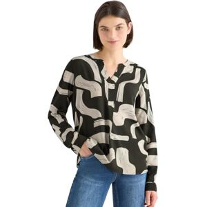 Cecil Damen Gemusterte Split Neck Bluse Cecil Damen Gemusterte Split Neck Bluse
