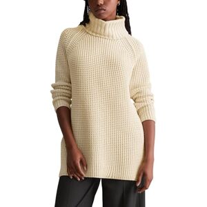 Marc O' Polo Marc OߴPolo Denim Damen Strickpullover mit Rollkragen Relaxed Fit, Weiß (White Blush), L Marc O' Polo Marc OߴPolo Denim Damen Strickpullover mit Rollkragen Relaxed Fit, Weiß (White Blush), L