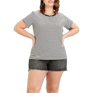 Levi's Damen Plus Size The Perfect Tee T-Shirt, Raita Stripe Caviar, 4XL Levi's Damen Plus Size The Perfect Tee T-Shirt, Raita Stripe Caviar, 4XL