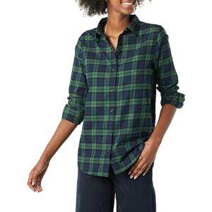 Amazon Essentials Damen-Flanellhemd, Klassische Passform, langärmelig, leicht, kariert, Dunkelgrün, Marineblau, Medium Plaid, Medium Amazon Essentials Damen-Flanellhemd, Klassische Passform, langärmelig, leicht, kariert, Dunkelgrün, Marineblau, Medium Plaid, Medium