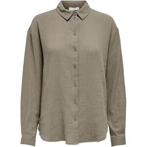 JDY Damen THEIS Life L/S Loose Shirt WVN NOOS Hemd, Brindle, M JDY Damen THEIS Life L/S Loose Shirt WVN NOOS Hemd, Brindle, M