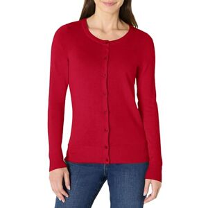 Amazon Essentials Damen Leichte Rundhalsstrickjacke (Erhältlich In Übergröße), Rot, M Amazon Essentials Damen Leichte Rundhalsstrickjacke (Erhältlich In Übergröße), Rot, M