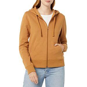 Amazon Essentials Damen Kapuzenpullover aus French-Terry-Fleece mit durchgehendem Reißverschluss (Erhältlich in Übergröße), Dunkles Kamel, Größe M Amazon Essentials Damen Kapuzenpullover aus French-Terry-Fleece mit durchgehendem Reißverschluss (Erhältlich in Übergröße), Dunkles Kamel, Größe M