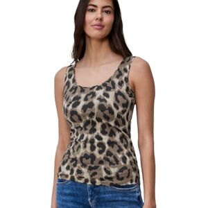 Street One Damen Basic Top mit Rundhals im Leo-Muster Street One Damen Basic Top mit Rundhals im Leo-Muster