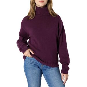 Amazon Essentials Damen Relaxed-Fit Pullover mit Rollkragen aus Baumwollmischung, Burgunderrot, M Amazon Essentials Damen Relaxed-Fit Pullover mit Rollkragen aus Baumwollmischung, Burgunderrot, M
